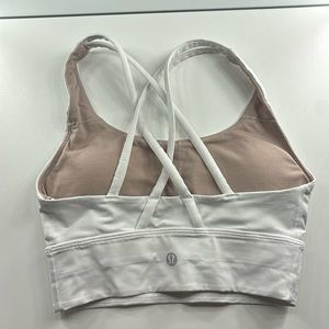 White Lululemon energy sports bra in size 2